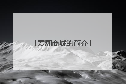 爱潮商城的简介