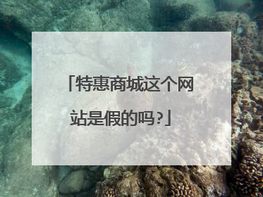 特惠商城这个网站是假的吗?