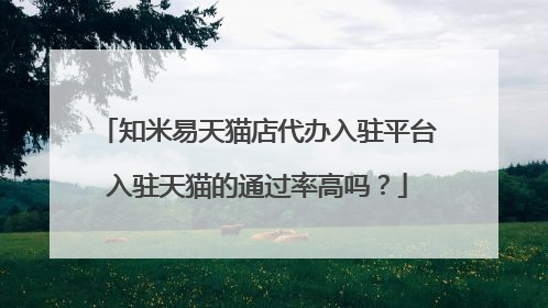 知米易天猫店代办入驻平台入驻天猫的通过率高吗？