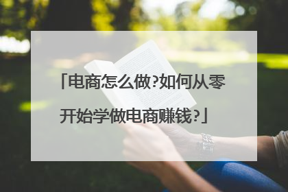 电商怎么做?如何从零开始学做电商赚钱?