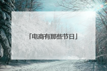 电商有那些节日