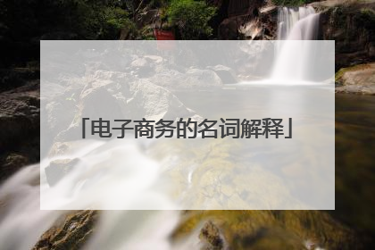 电子商务的名词解释
