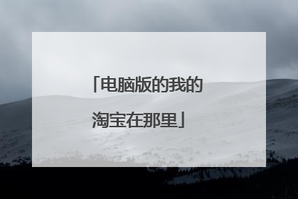 电脑版的我的淘宝在那里