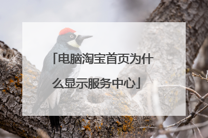 电脑淘宝首页为什么显示服务中心
