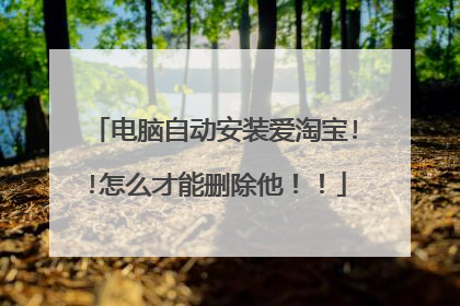 电脑自动安装爱淘宝!!怎么才能删除他!!