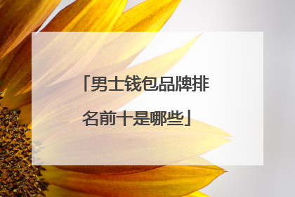 男士钱包品牌排名前十是哪些