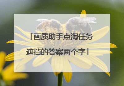 画质助手点淘任务遮挡的答案两个字