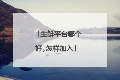 生鲜平台哪个好,怎样加入