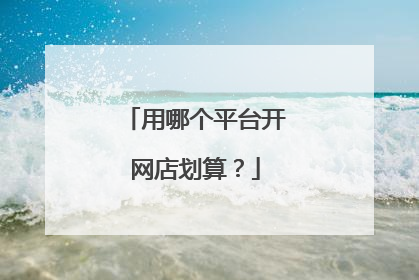 用哪个平台开网店划算?