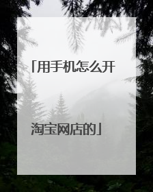 用手机怎么开淘宝网店的