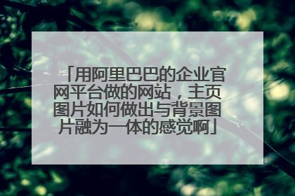 用阿里巴巴的企业官网平台做的网站,主页图片如何做出与背景图片融为一体的感觉啊