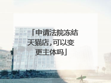 申请法院冻结天猫店,可以变更主体吗