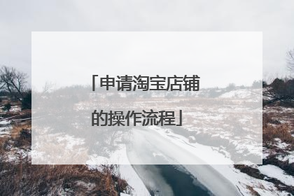 申请淘宝店铺的操作流程