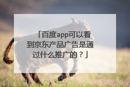 百度app可以看到京东产品广告是通过什么推广的?