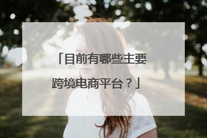目前有哪些主要跨境电商平台？