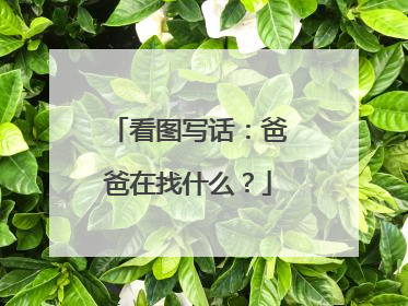 看图写话：爸爸在找什么？