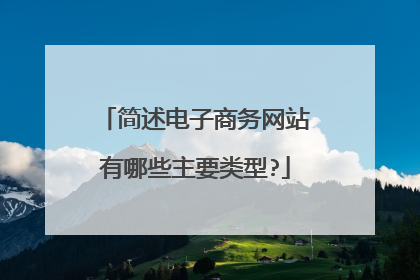 简述电子商务网站有哪些主要类型?