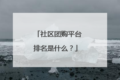 社区团购平台排名是什么?
