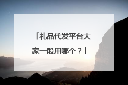 礼品代发平台大家一般用哪个?