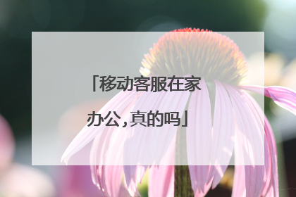 移动客服在家办公,真的吗
