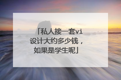 私人接一套vi设计大约多少钱,如果是学生呢