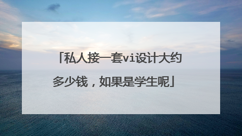 私人接一套vi设计大约多少钱,如果是学生呢