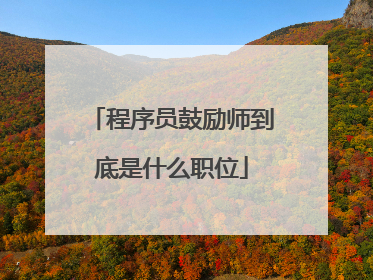 程序员鼓励师到底是什么职位