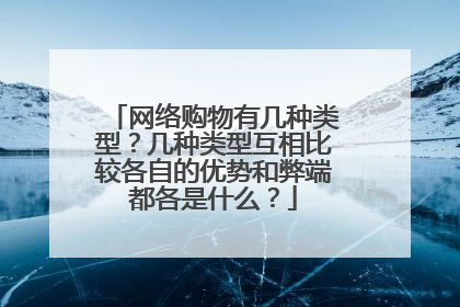 网络购物有几种类型？几种类型互相比较各自的优势和弊端都各是什么？