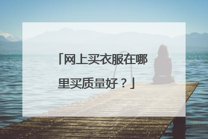 网上买衣服在哪里买质量好?