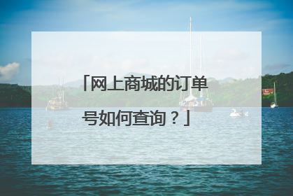 网上商城的订单号如何查询?