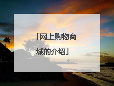 网上购物商城的介绍