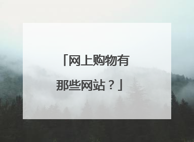 网上购物有那些网站？