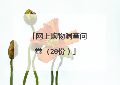 网上购物调查问卷 (20份)