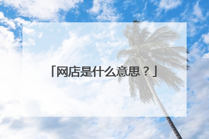 网店是什么意思?