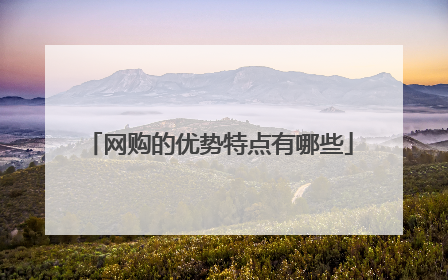 网购的优势特点有哪些