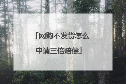 网购不发货怎么申请三倍赔偿