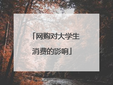 网购对大学生消费的影响