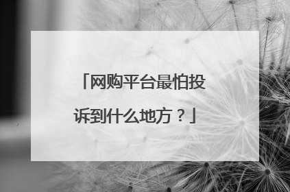 网购平台最怕投诉到什么地方?