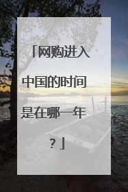 网购进入中国的时间是在哪一年?