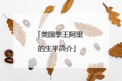 美国拳王阿里的生平简介