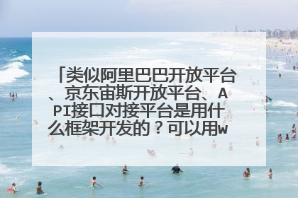 类似阿里巴巴开放平台、京东宙斯开放平台、API接口对接平台是用什么框架开发的?可以用webapi开发吗?