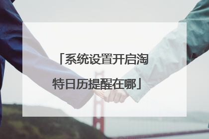 系统设置开启淘特日历提醒在哪