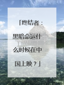 终结者:黑暗命运什么时候在中国上映?