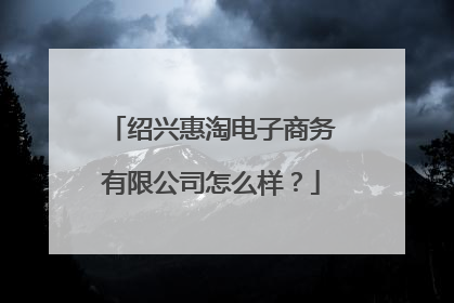 绍兴惠淘电子商务有限公司怎么样？