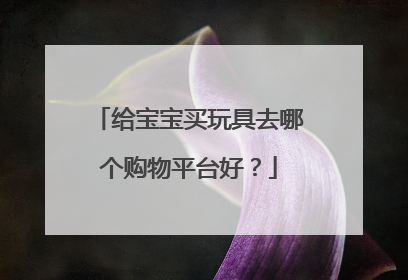 给宝宝买玩具去哪个购物平台好?