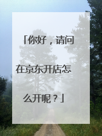 你好,请问在京东开店怎么开呢?