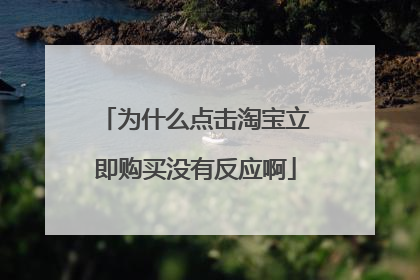 为什么点击淘宝立即购买没有反应啊