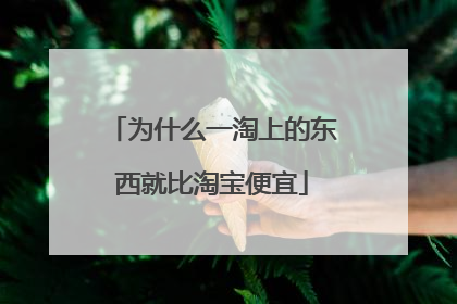 为什么一淘上的东西就比淘宝便宜