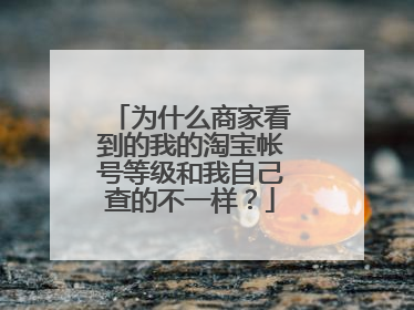 为什么商家看到的我的淘宝帐号等级和我自己查的不一样?