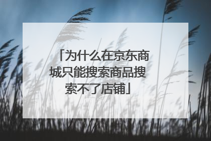 为什么在京东商城只能搜索商品搜索不了店铺